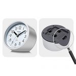 Round Silent Analog Alarm Clock Non Ticking, Gentle Wake
