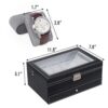 NEX Watch Case Organizer, Double-Layer Watch Box