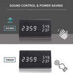 Digital Alarm Clock with Wooden Electronic LED