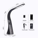 LED Desk Lamp with Smart Features(Clock,Alarm,Date,Temperature)