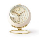 Non-Ticking Tabletop Alarm Clock Battery Operated Desk Clock