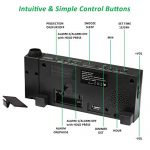 Projection Digital Alarm Clock 180°Projector