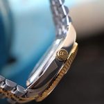 BUREI Mens Luxury Automatic Watch Dress Gold Self-Winding