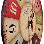 Rustic Wall Clock Battery Operated Non Ticking
