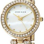Anne Klein Swarovski Crystal-Accented Gold-Tone Bangle Watch