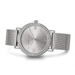 Silver Wrist Watch with Stainless Steel Mesh Strap Ladies