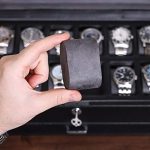 12 Slot Leather Watch Box with Valet Drawer