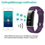 Purple Fitness Tracker with Heart Rate Monitor