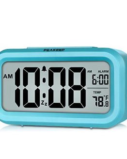 Blue Night Light Digital Alarm Clock