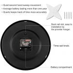 Yoobure 10 Silent Quartz Decorative Wall Clock Non-Ticking