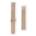 Rose Gold Metal Mesh 18mm Watch Band - Chic Comfort for Everyday Elegance