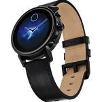 Movado Connect Black Leather Smartwatch with Wear OS by Google