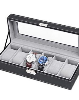 Leather Watch Box Display Case Organizer