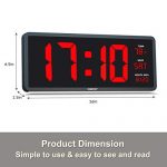Large Digital Wall Clock with 7 Color Night Light