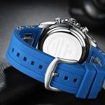 Digital LED Waterproof Sports Watches Chronograph Silicone Band