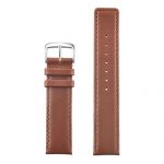 Leather Square Tip Watch Band 20mm Brown Speidel