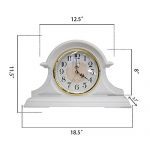 White Retro Mantle Vintage Table Clock
