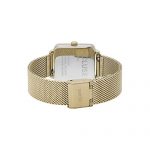 CLUSE LA TÉTRAGONE Gold Mesh White Women's Watch