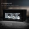 Dynamic Dark Burl Watch Winder - LCD Touchscreen, LED Backlight, and 3+5 Storage Compartment
