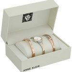 Rose Gold-Tone and Silver-Tone Bangle Watch and Bracelet Set Anne Klein