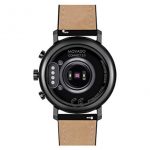 Movado Connect Black Leather Smartwatch with Wear OS by Google