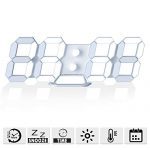 LED Digital Desk Clock, Table Wall Clocks 9.7” Brightness