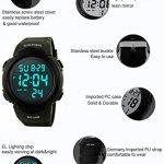 Digital Sports Watch, Waterproof LED Screen Large Face Military