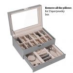 12 Slots Watch Box Organizer with Valet Drawer