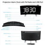 White LightBiz Projection Alarm Clock