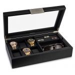 Glenor Co Valet Jewelry Box Large Glass Lid