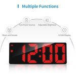 LED Digital Alarm Clock Adjustable Brightness