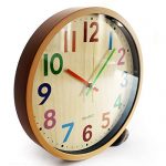 Non-Ticking Colorful Battery Operated Clock