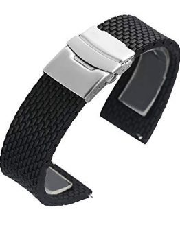Silicone Watch Band Wristwatch Safety Folding Clasp