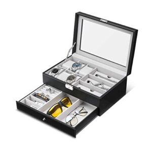 GUKA Watch Glasses Box Watch Case Jewelry Box