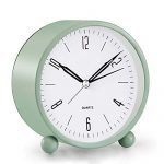Analog Alarm Clock, 4 inch Super Silent Non Ticking Small Clock