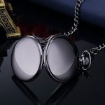 Smooth Antique Quartz Pocket Watch with Steel Chain