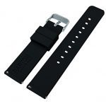 Soft Silicone Quick Release Straps 22mm Black Watch Band