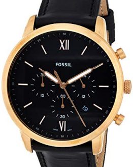 Fossil Rose Gold Neutra Chrono Quartz Leather Chronograph Watch