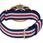 Men's Fashion Watch: Rose Gold Minimalist Design, Waterproof Nylon Band, Swiss Style 🌟👔
