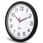 Wall Clock Non-Ticking Digital Plastic Battery