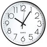 Black Frame Non Ticking Quartz Wall Clock