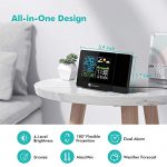 Projection Alarm Clock Projector on Ceiling with Indoor/Outdoor Temperature Display