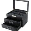Ebony Wood Watch Box Display Case