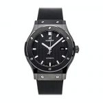 Hublot Automatic Black Carbon Fiber Dial Black Rubber Mens Watch