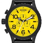 NIXON 51-30 Chrono A083 - All Black/Yellow - 300m Water Resistant