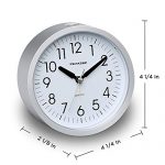 Round Silent Analog Alarm Clock Non Ticking, Gentle Wake