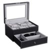 BEWISHOME Watch Box Organizer with Valet Drawer
