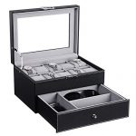 BEWISHOME Watch Box Organizer with Valet Drawer