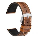 WOCCI 22mm Watch Band, Premium Saddle Style Vintage
