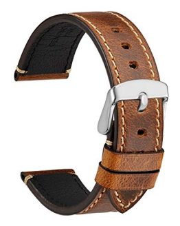 WOCCI 22mm Watch Band, Premium Saddle Style Vintage